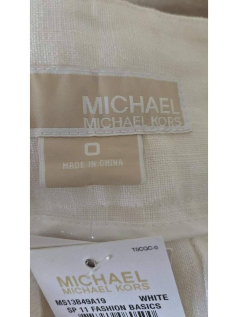 Michael Michael Kors Linen Pants Women White Pockets Fashion Basics size 0 - Picture 6 of 10
